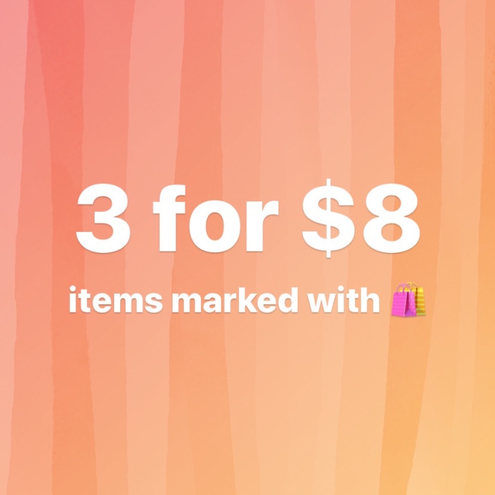 🛍 3 for $8 🛍